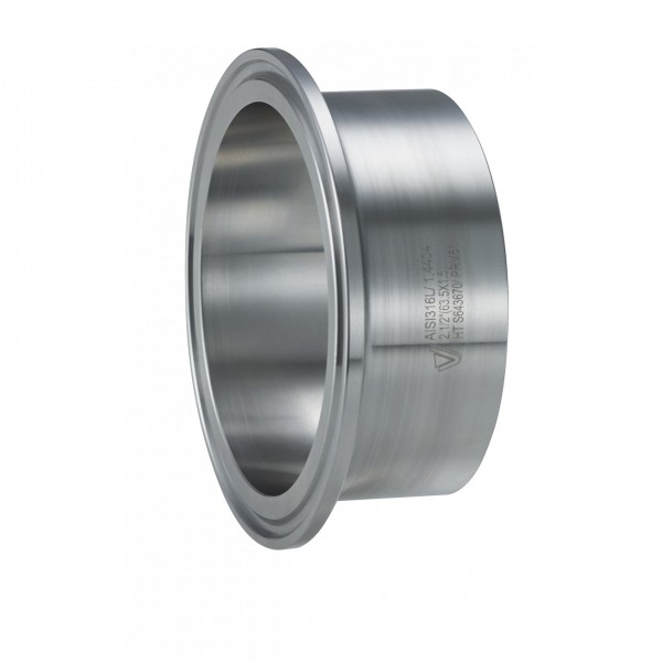 unions - stainless steel - Food pipes - fittings - CLAMP FERRULE SMS L=28,60 mm Clamps ferrule SMS